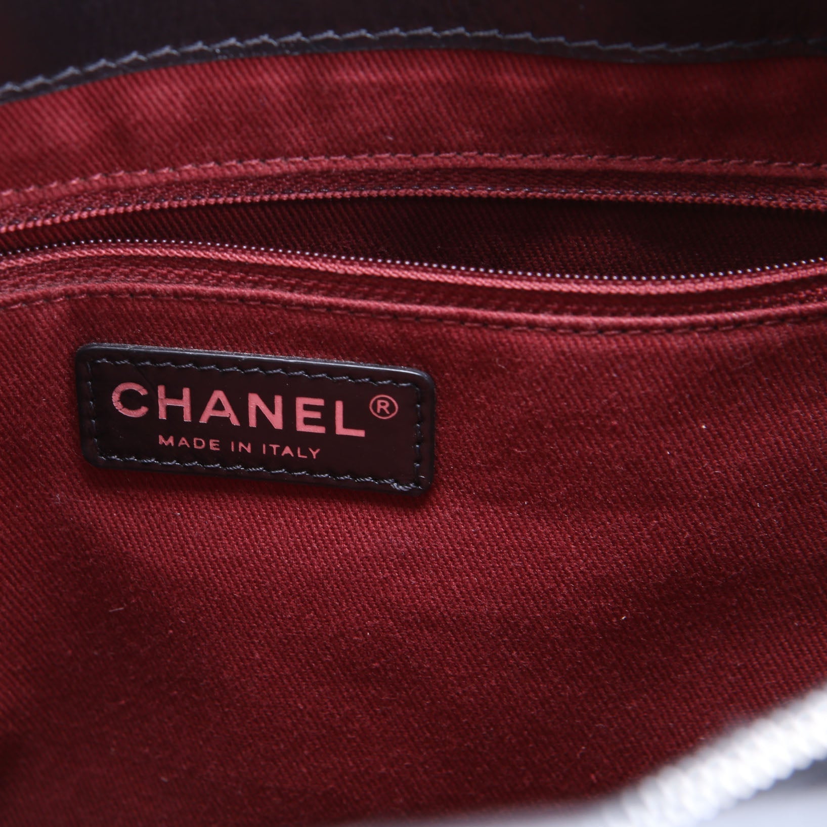 CC Chain Small Shopping Tote Glazed Calfskin 20MM