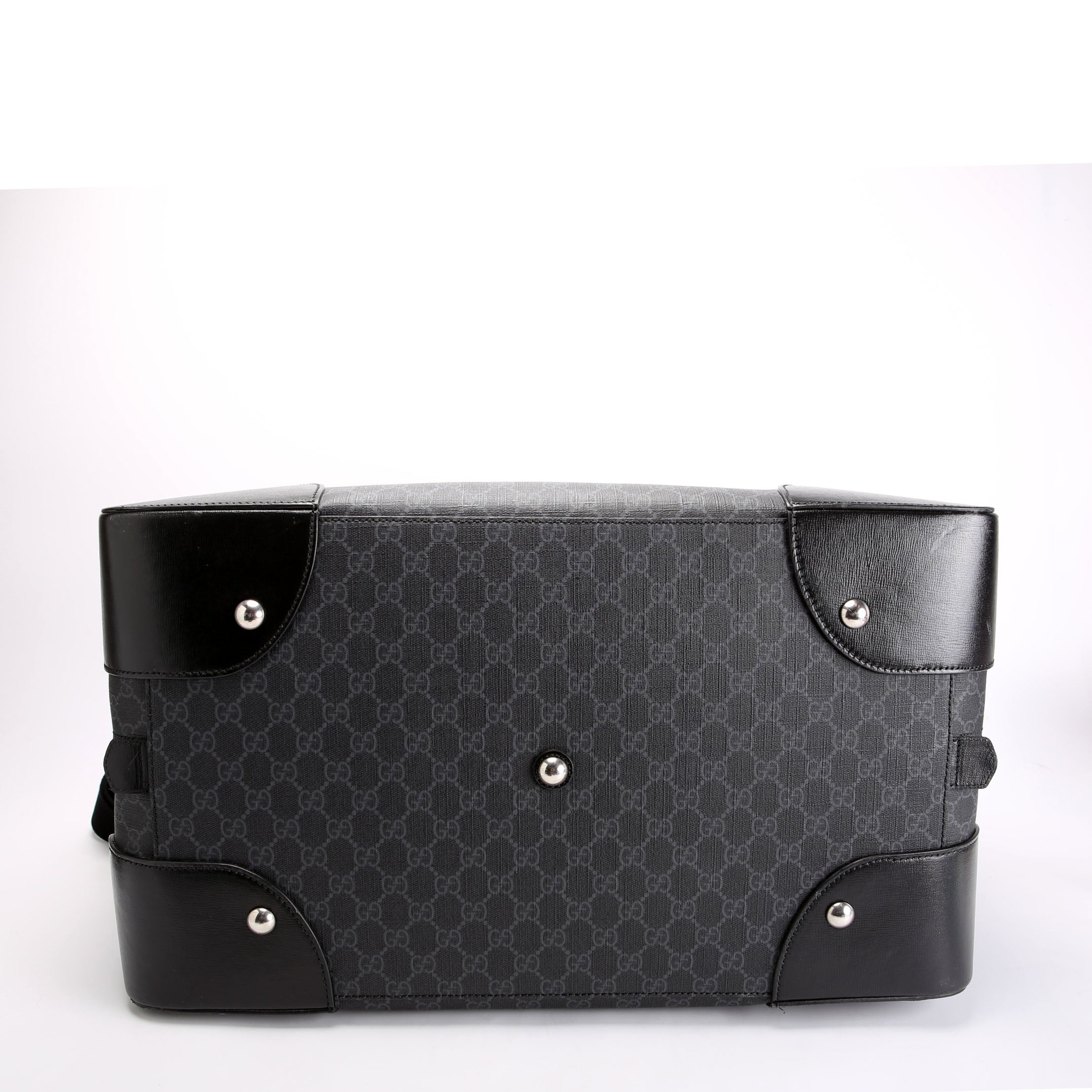 Gucci 696015 GG Supreme Interlocking G Large Duffle Bag Black/Gray