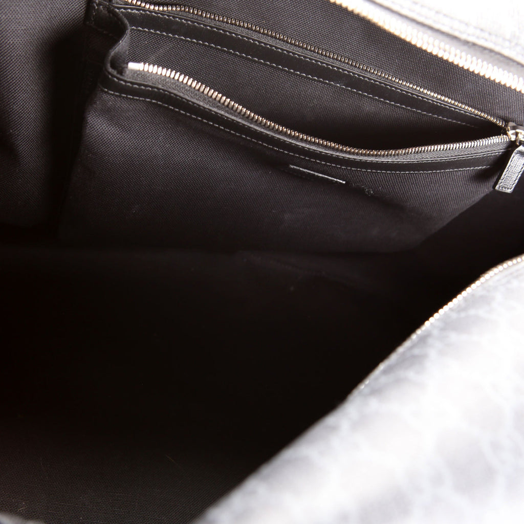 Gucci 696015 GG Supreme Interlocking G Large Duffle Bag Black/Gray