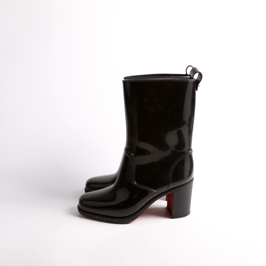 Loubirain 70MM Rubber Rain Boots Size 39 Black