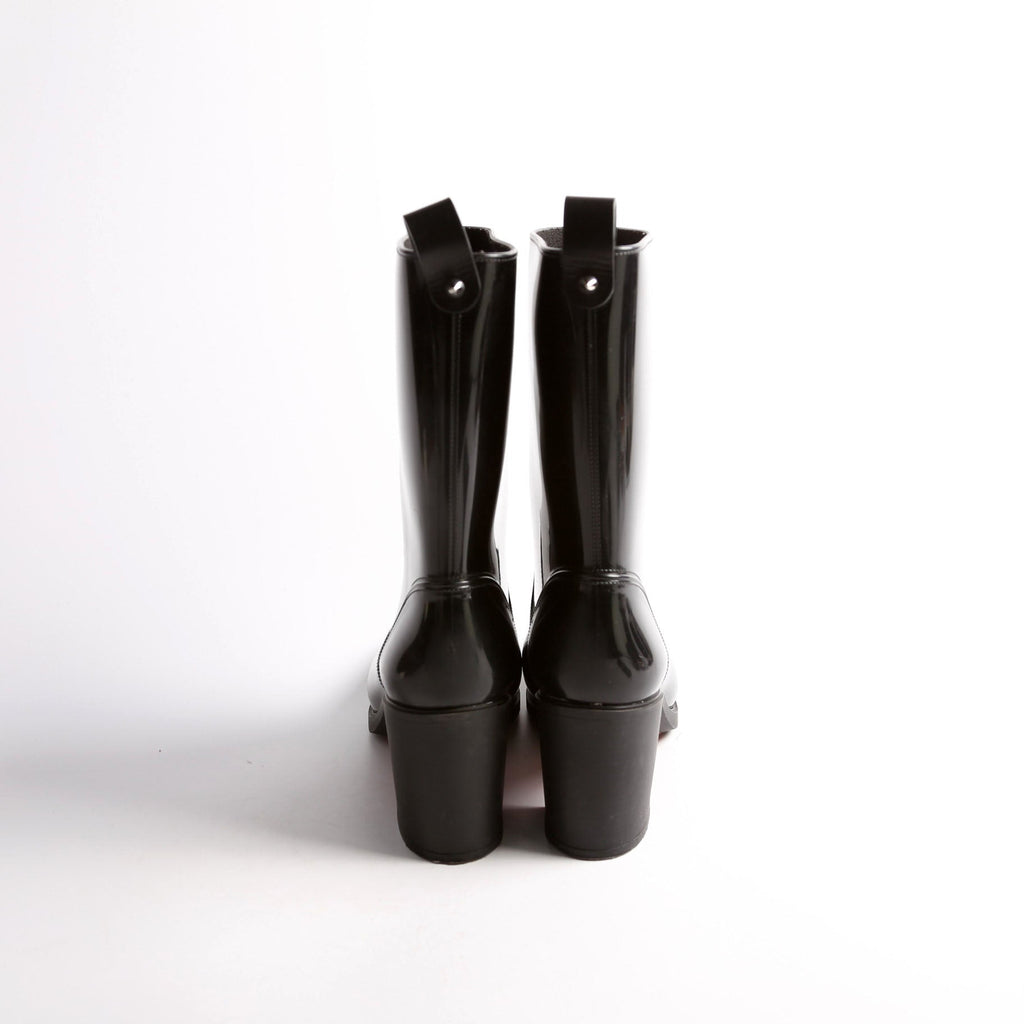 Loubirain 70MM Rubber Rain Boots Size 39 Black