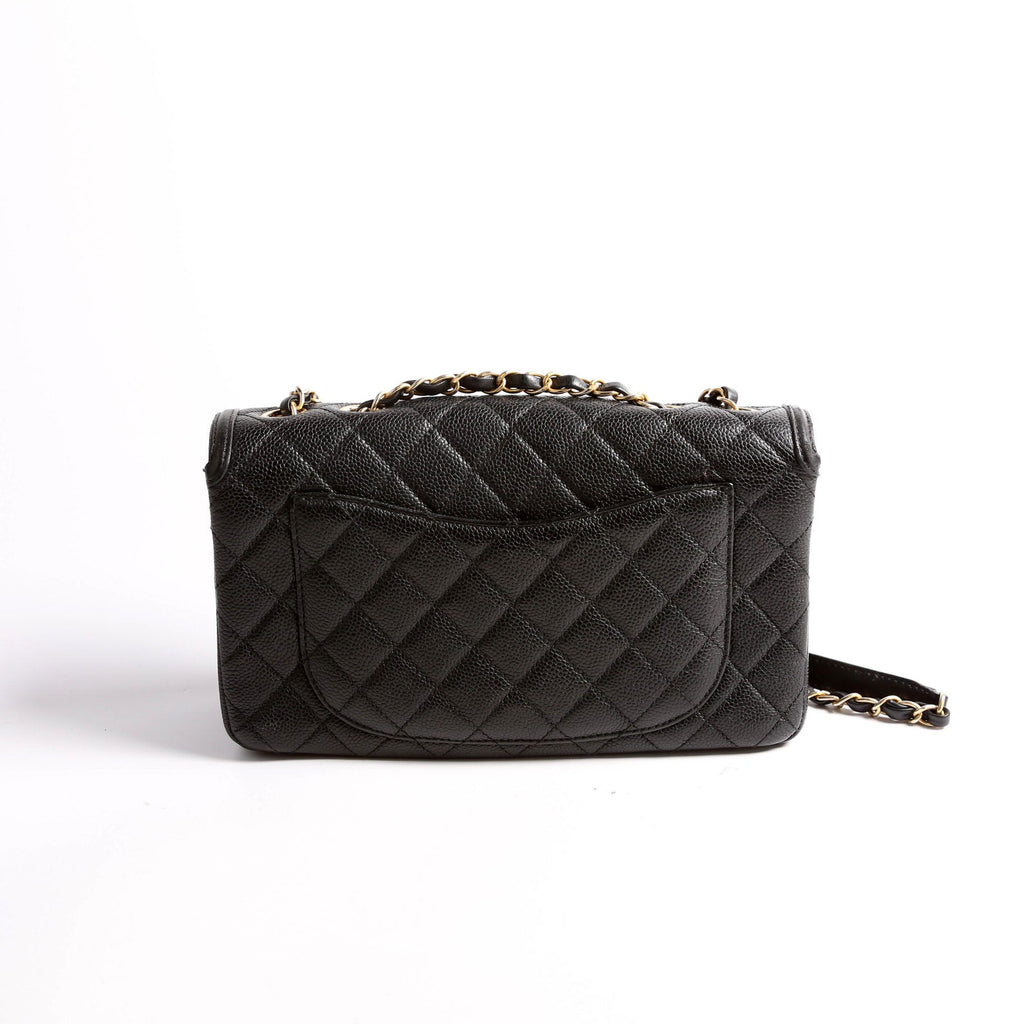 CC Filigree Flap Bag Medium Caviar 23M Black