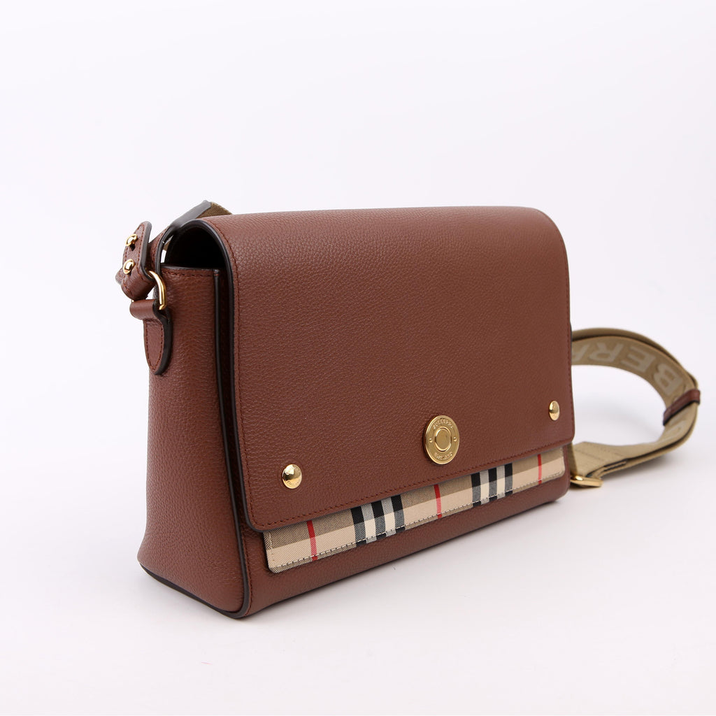 Note Vintage Check Crossbody Brown