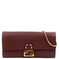Fendi Selleria Leather Wallet On Chain Burgundy