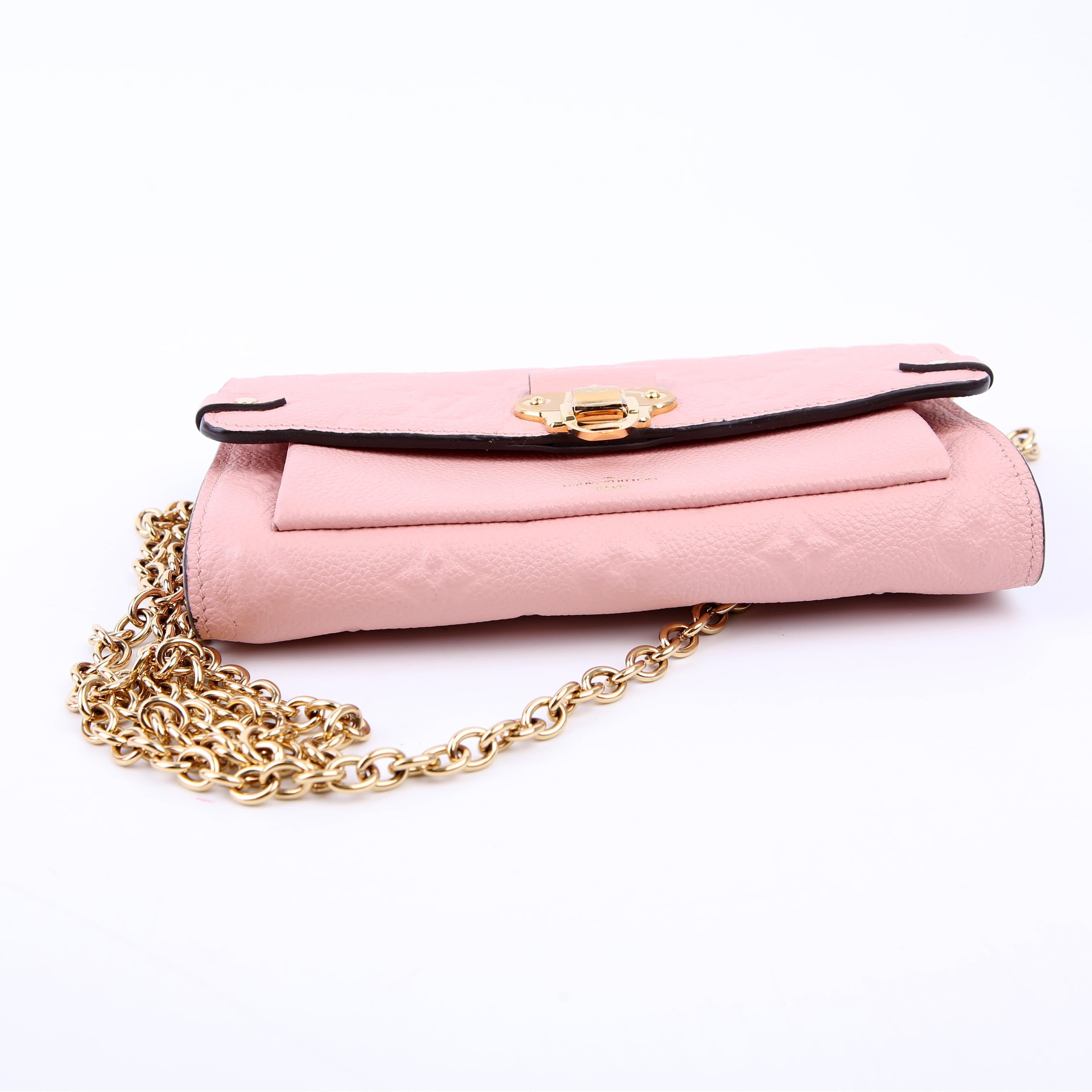 Vavin Chain Wallet Empreinte Pink