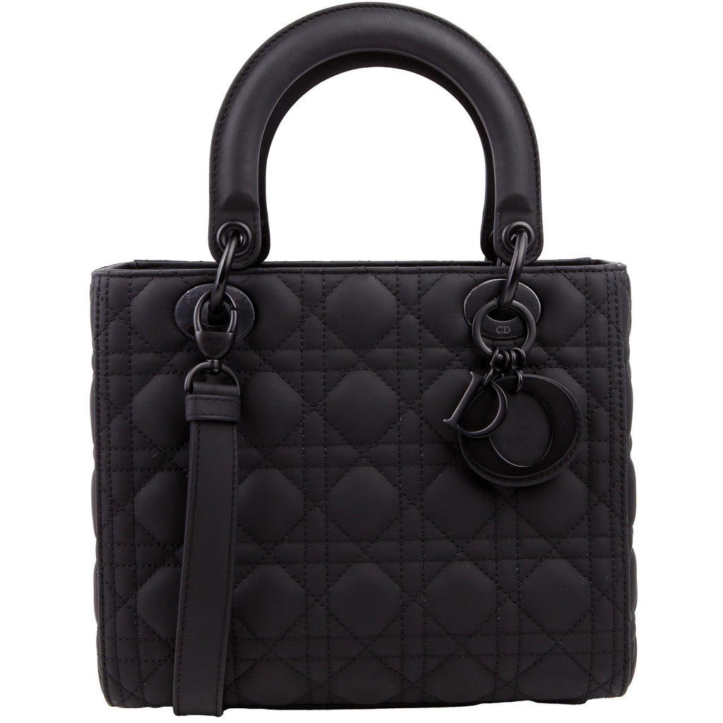 Lady Dior Medium Ultra Matte Black