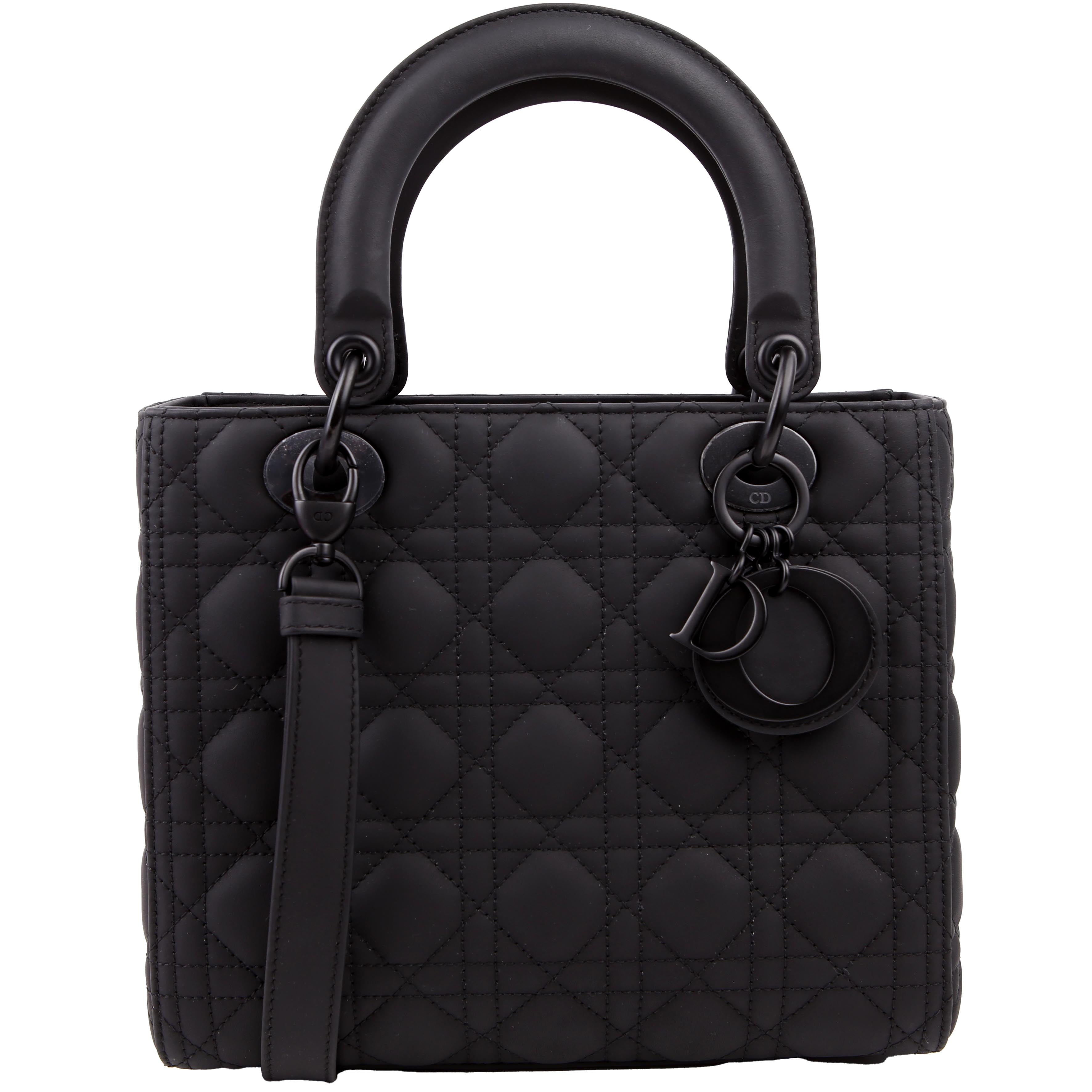Lady Dior Medium Ultra Matte Black