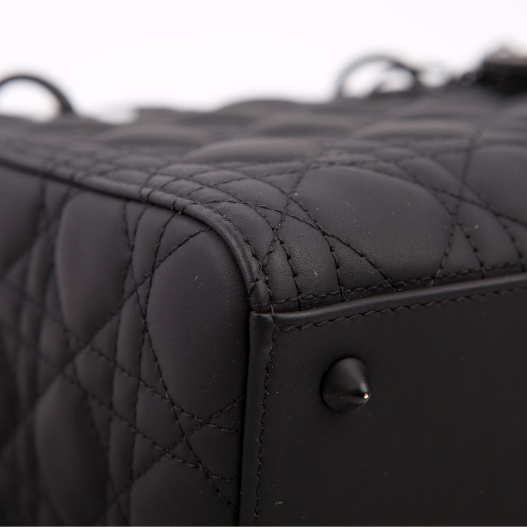 Lady Dior Medium Ultra Matte Black