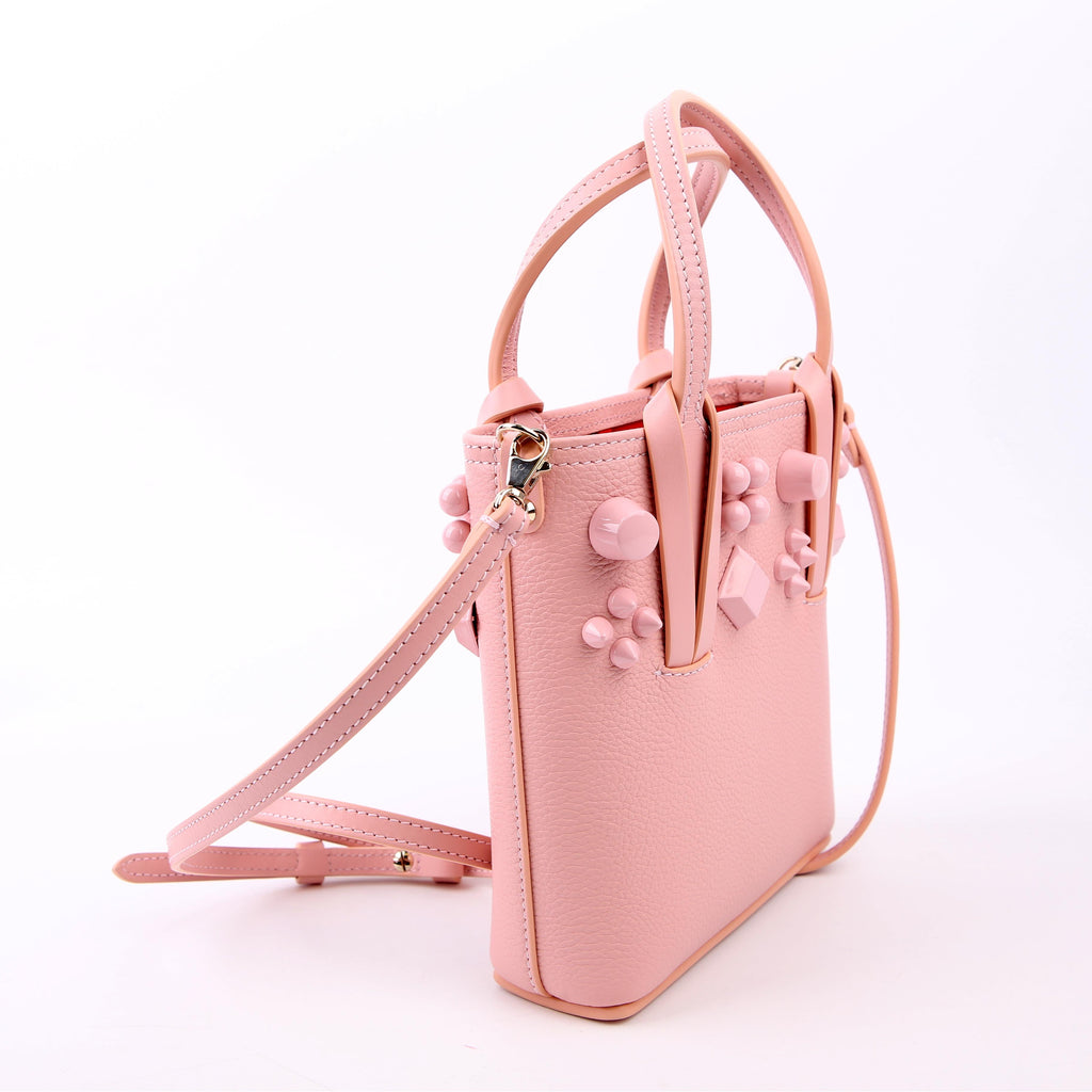 Cabata Mini Tote North/South Leather Pink