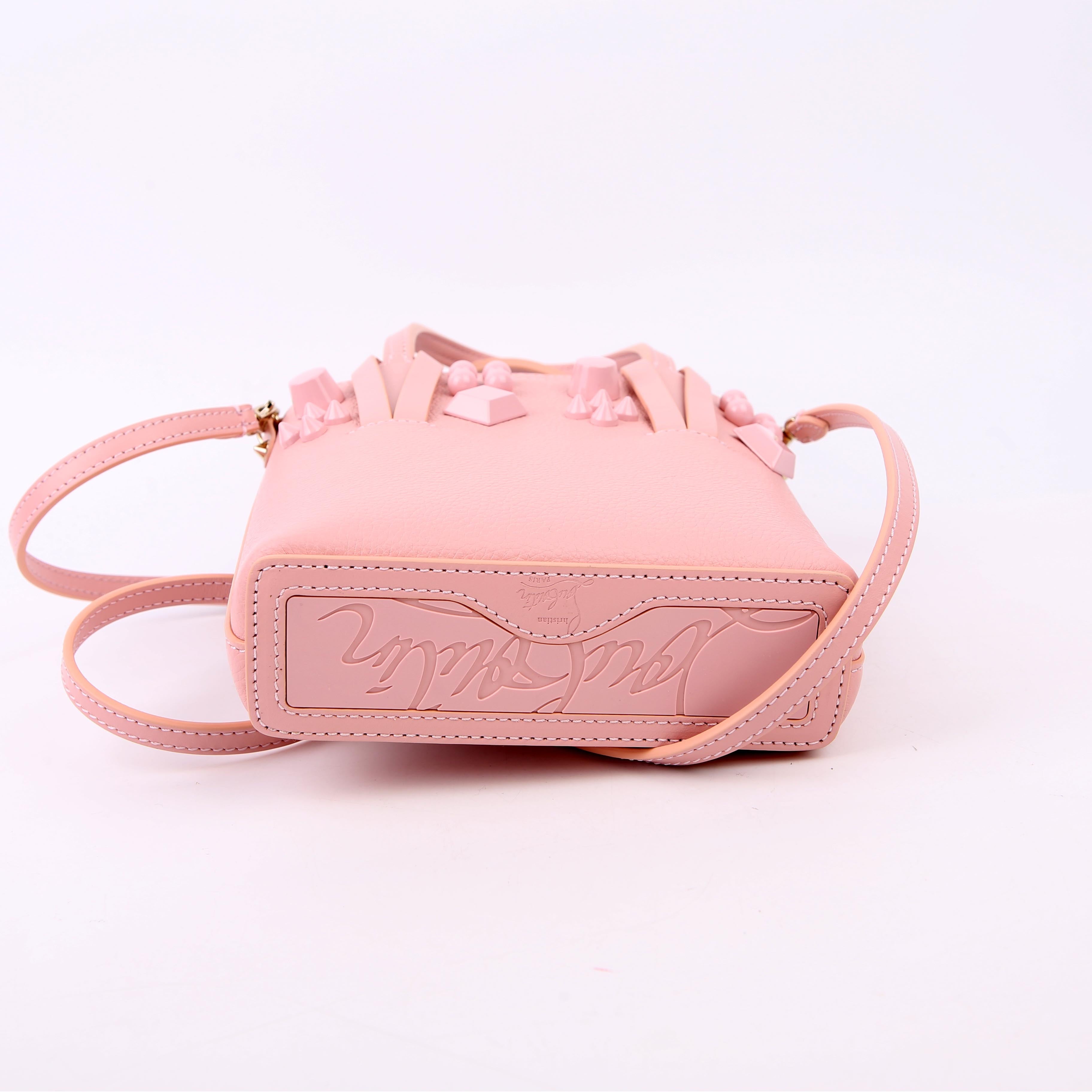 Cabata Mini Tote North/South Leather Pink