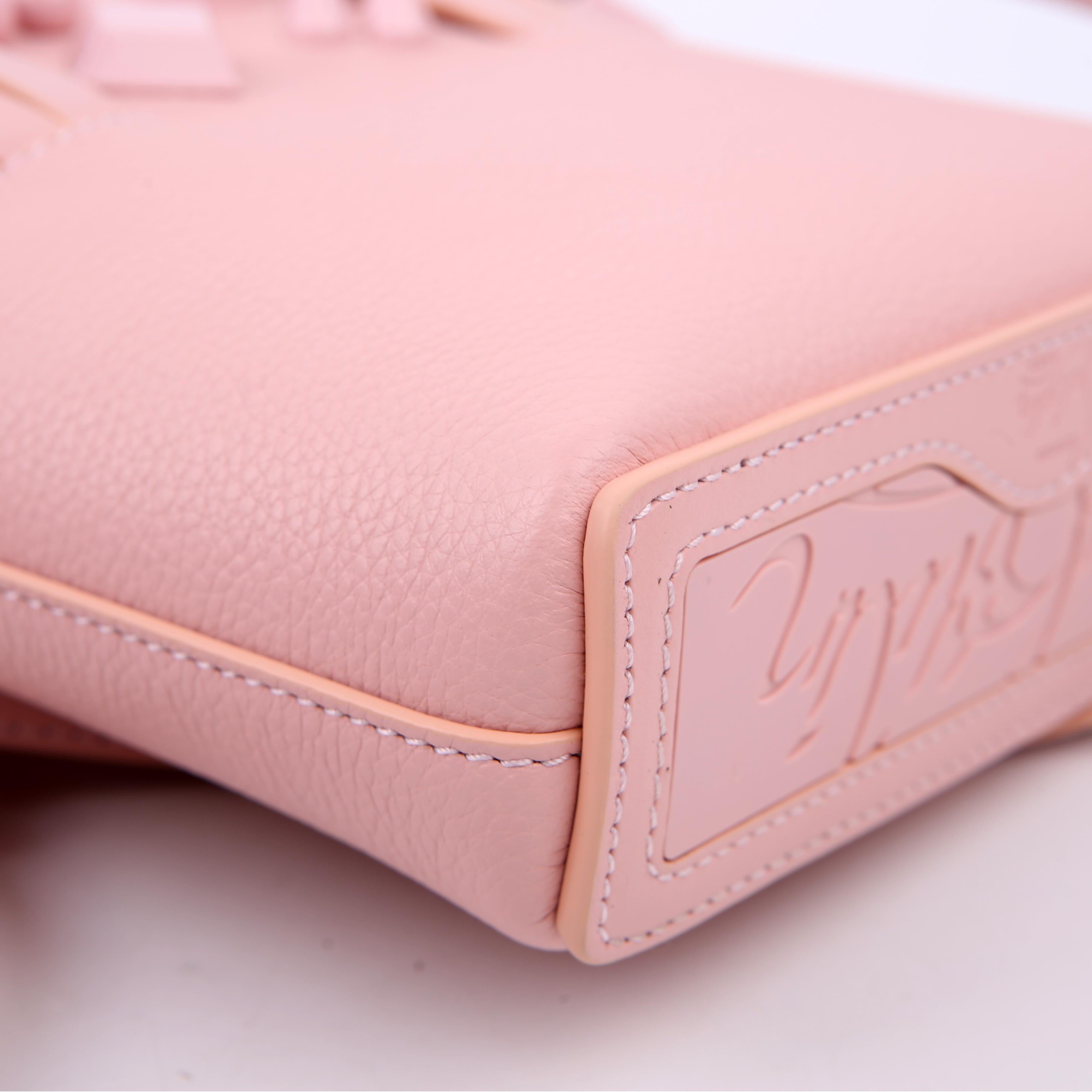 Cabata Mini Tote North/South Leather Pink