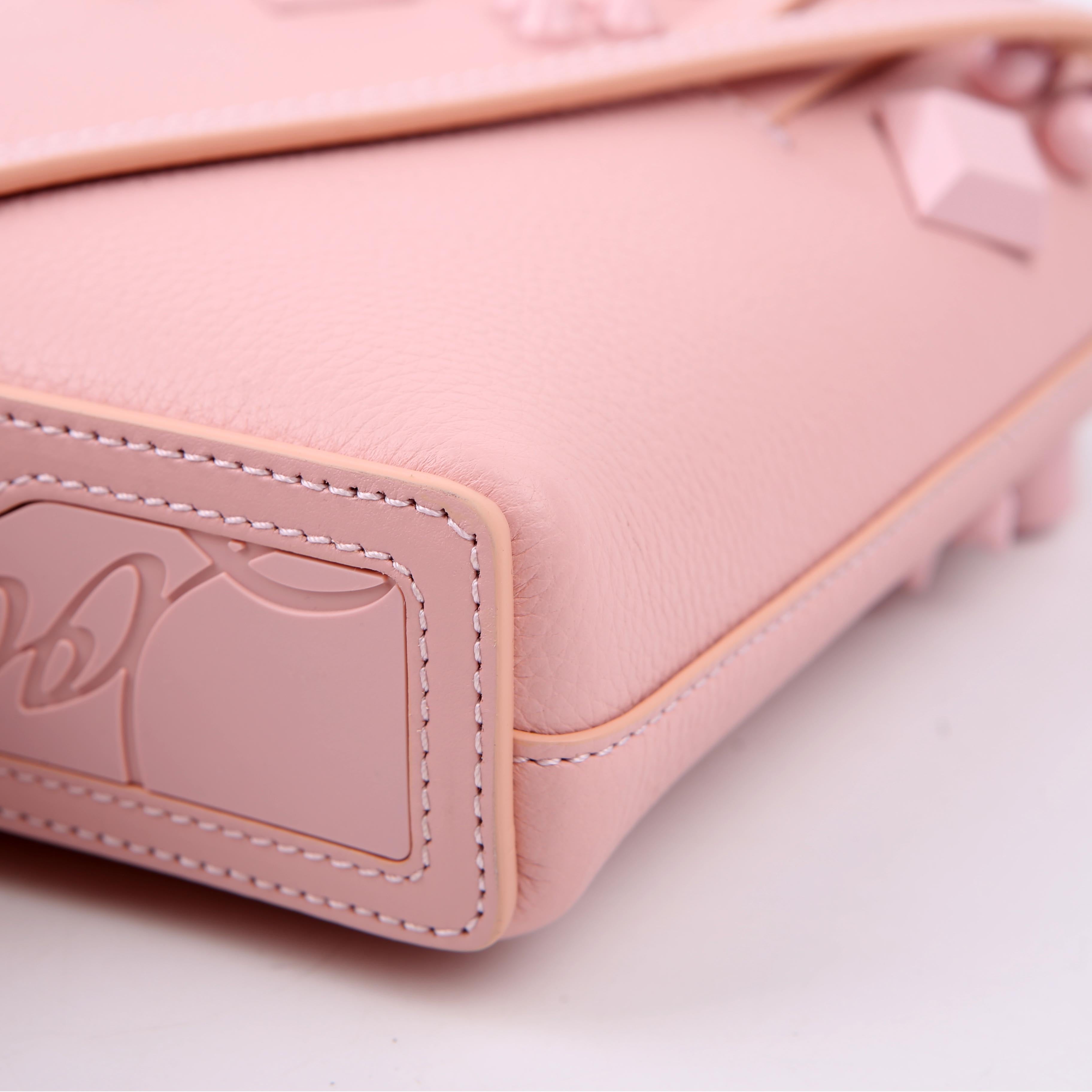 Cabata Mini Tote North/South Leather Pink