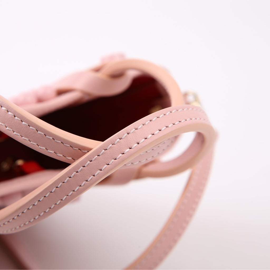 Cabata Mini Tote North/South Leather Pink