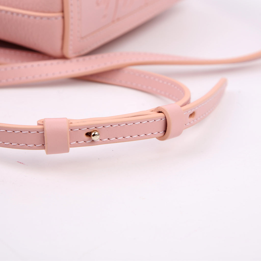 Cabata Mini Tote North/South Leather Pink