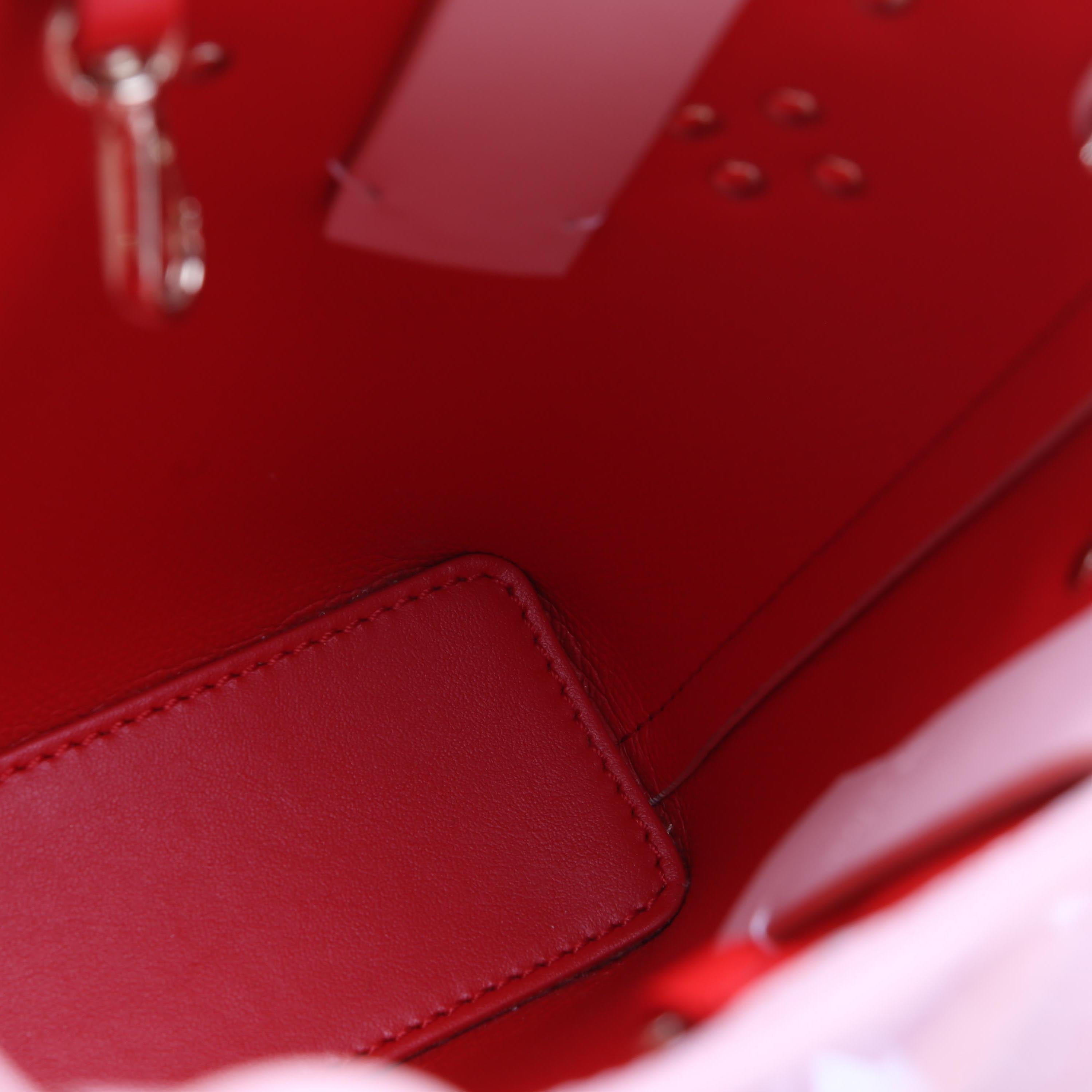 Cabata Mini Tote North/South Leather Pink