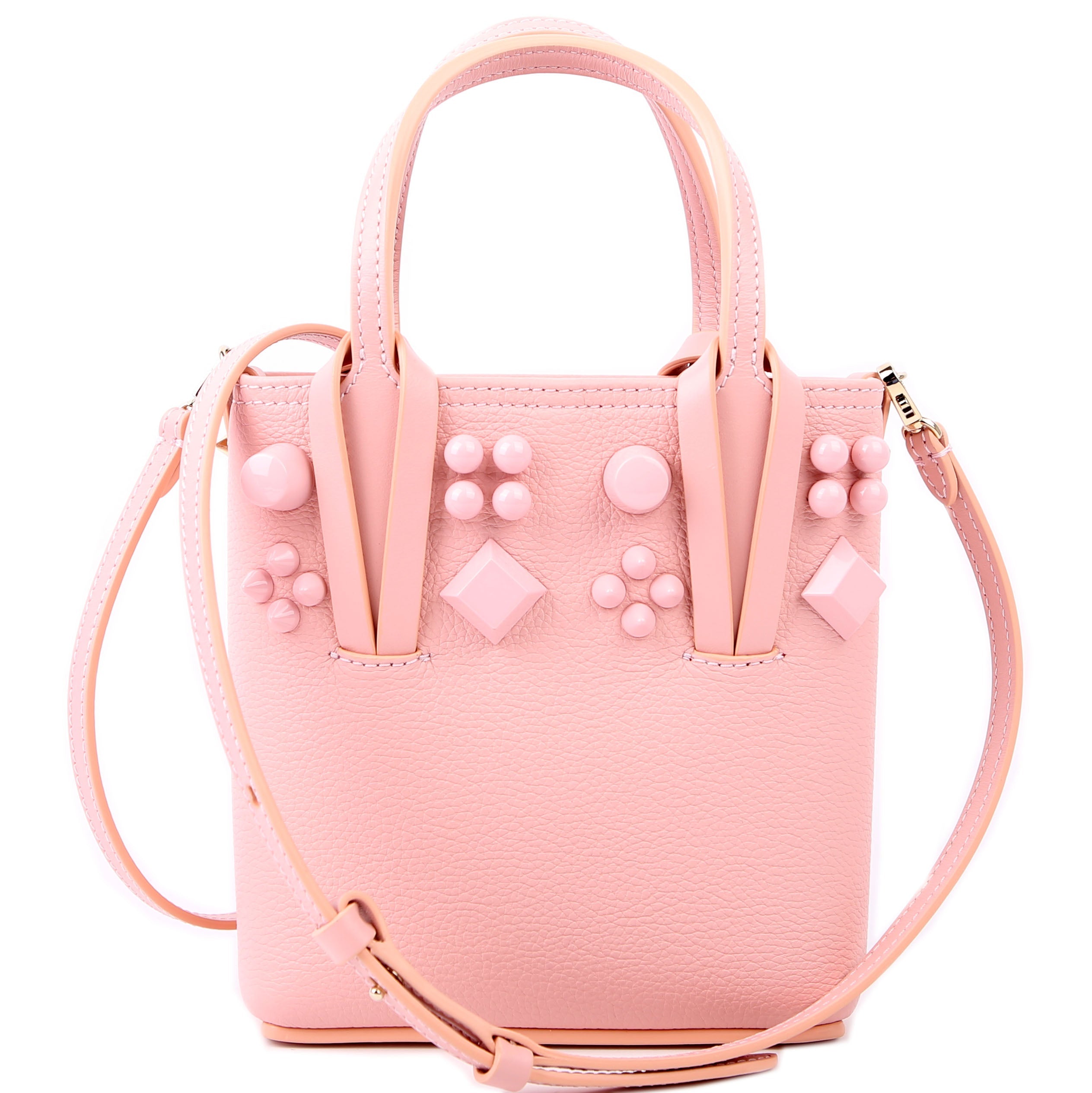 Cabata Mini Tote North/South Leather Pink