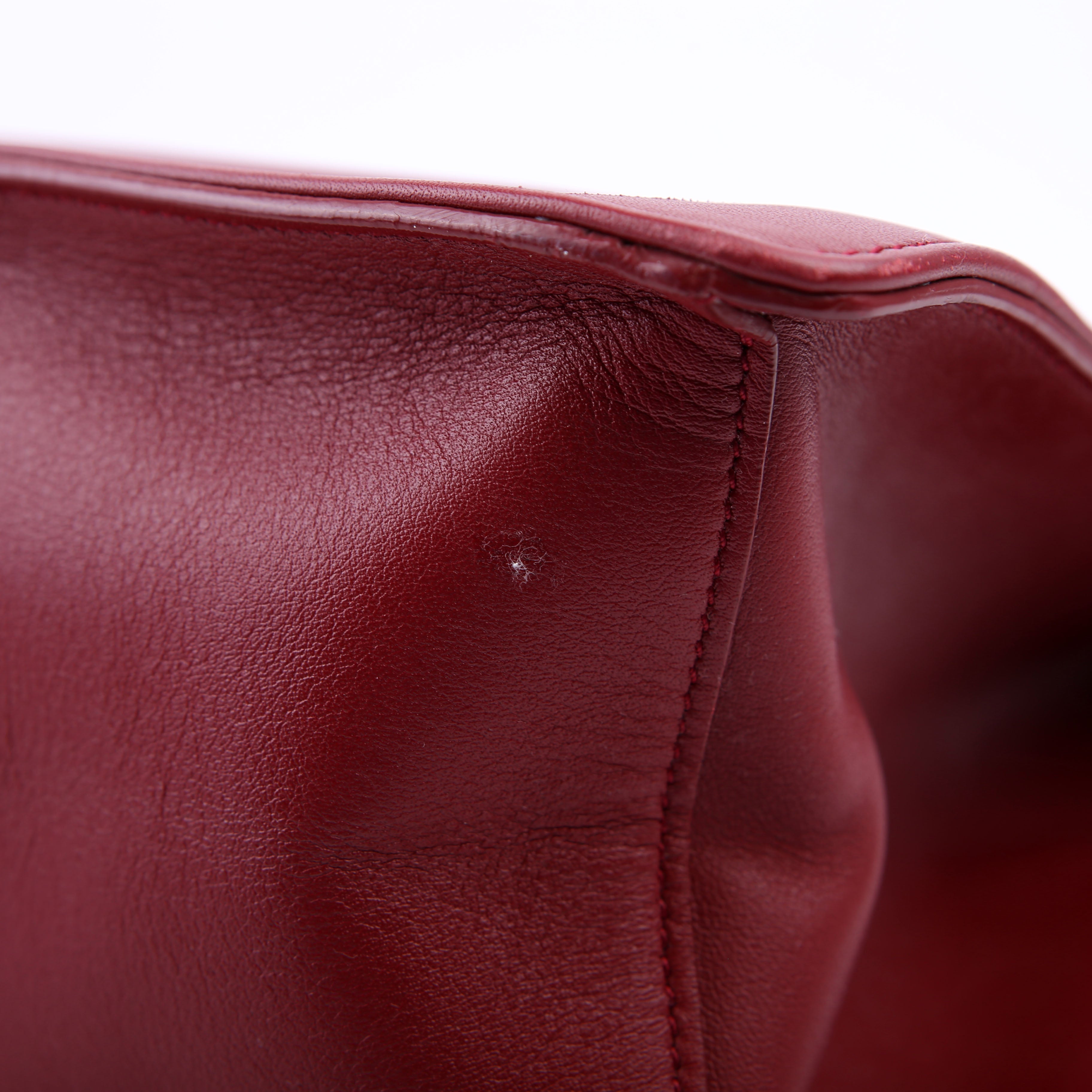 SAINT LAURENT Siena East/West Shopping Tote Calfskin Red