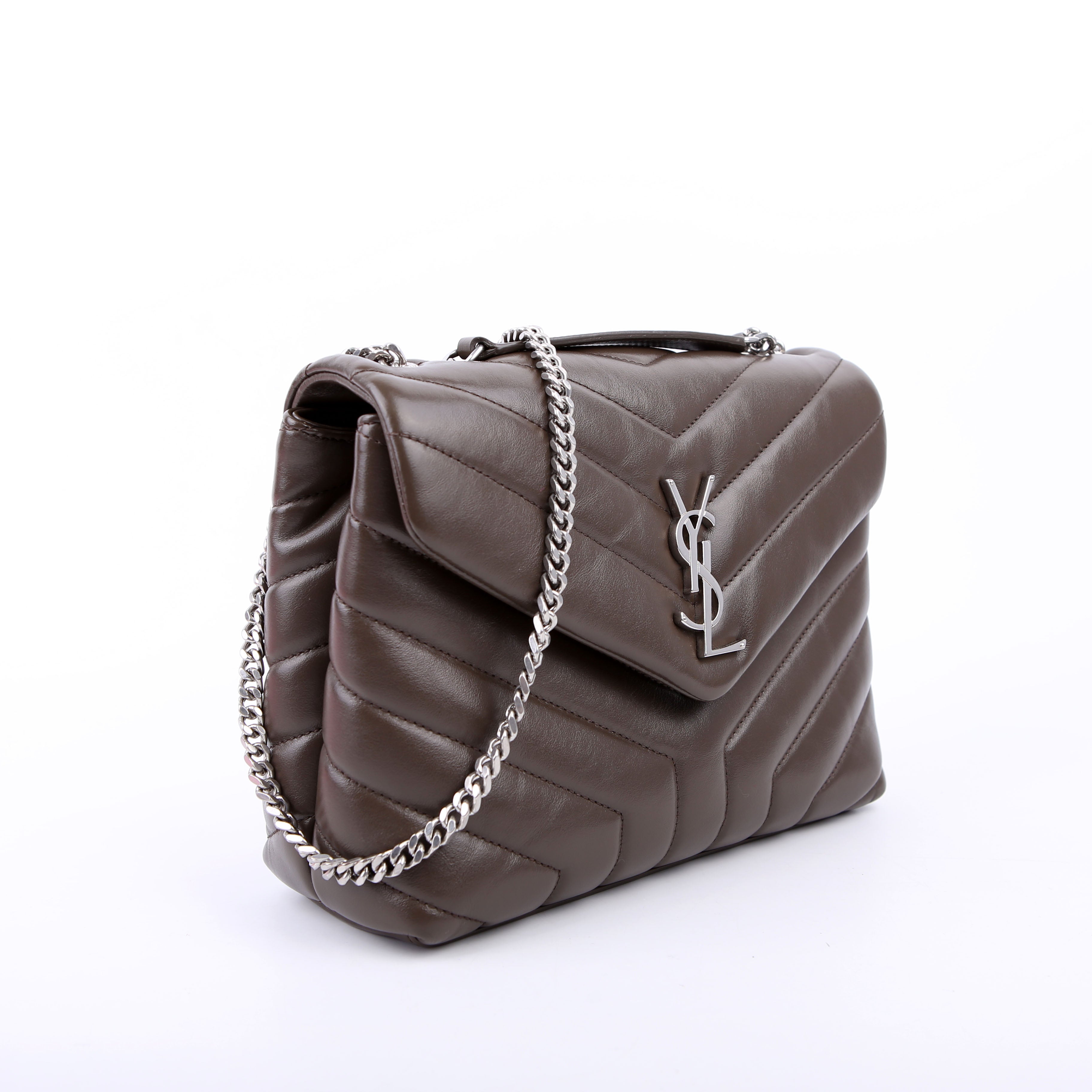 SAINT LAURENT LouLou Satchel Small 494699 Grey