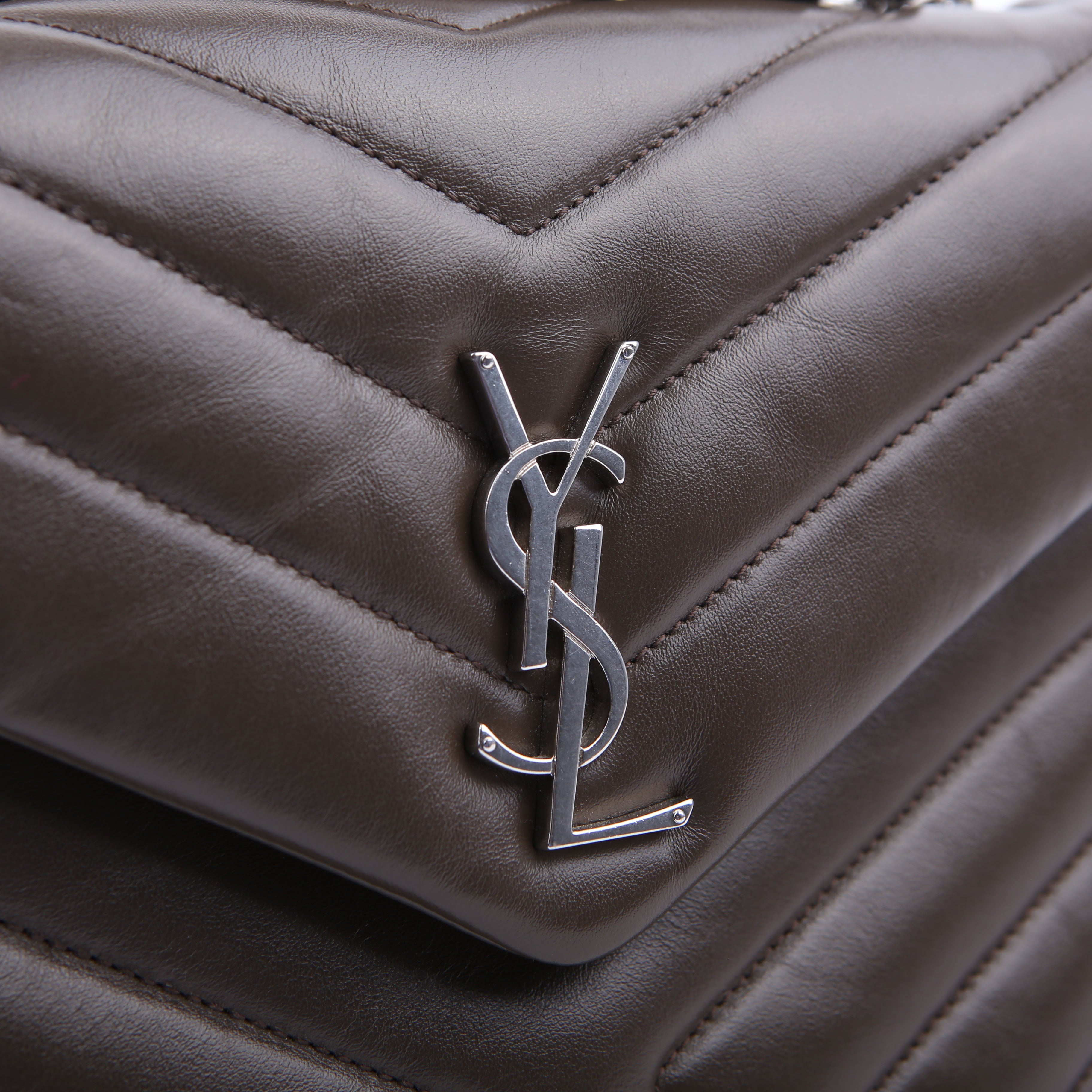 SAINT LAURENT LouLou Satchel Small 494699 Grey
