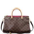 Pallas Tote Mono Leather Side Burgundy