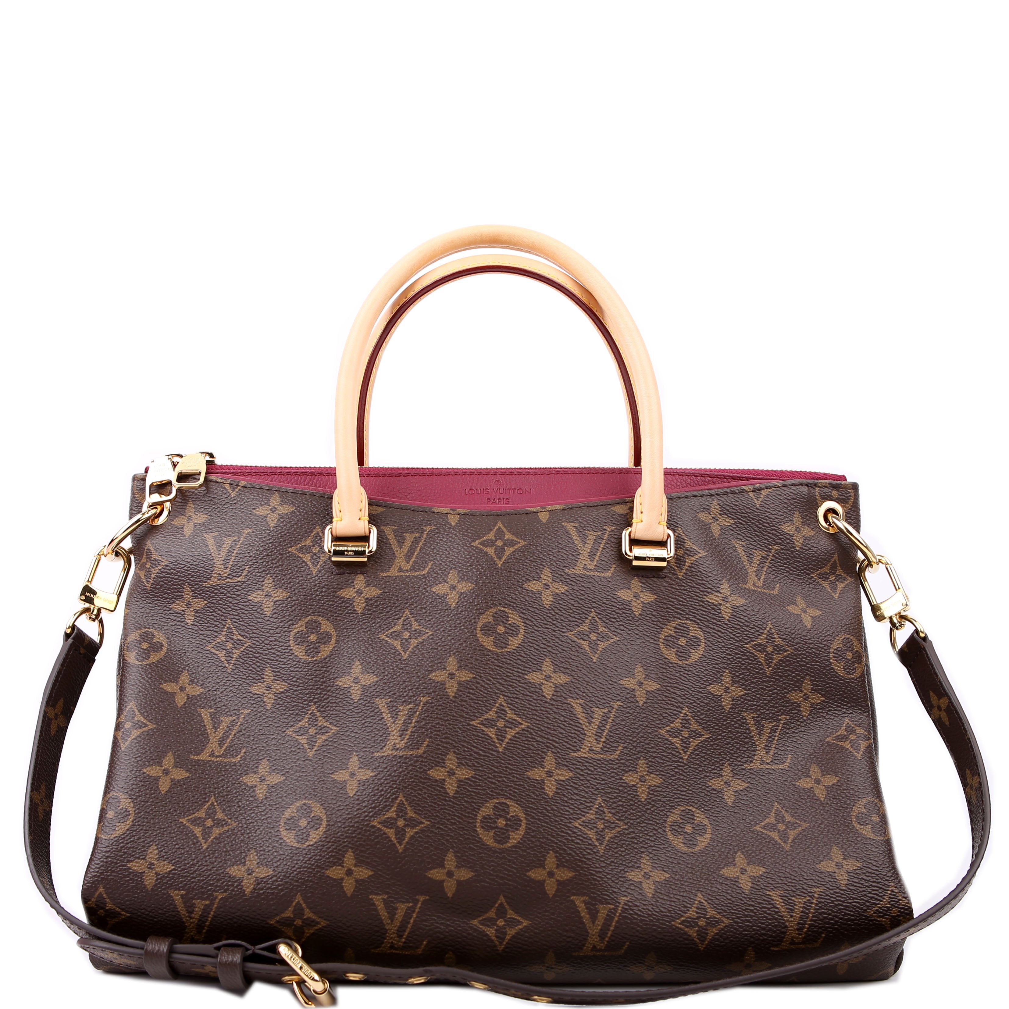 Pallas Tote Mono Leather Side Burgundy