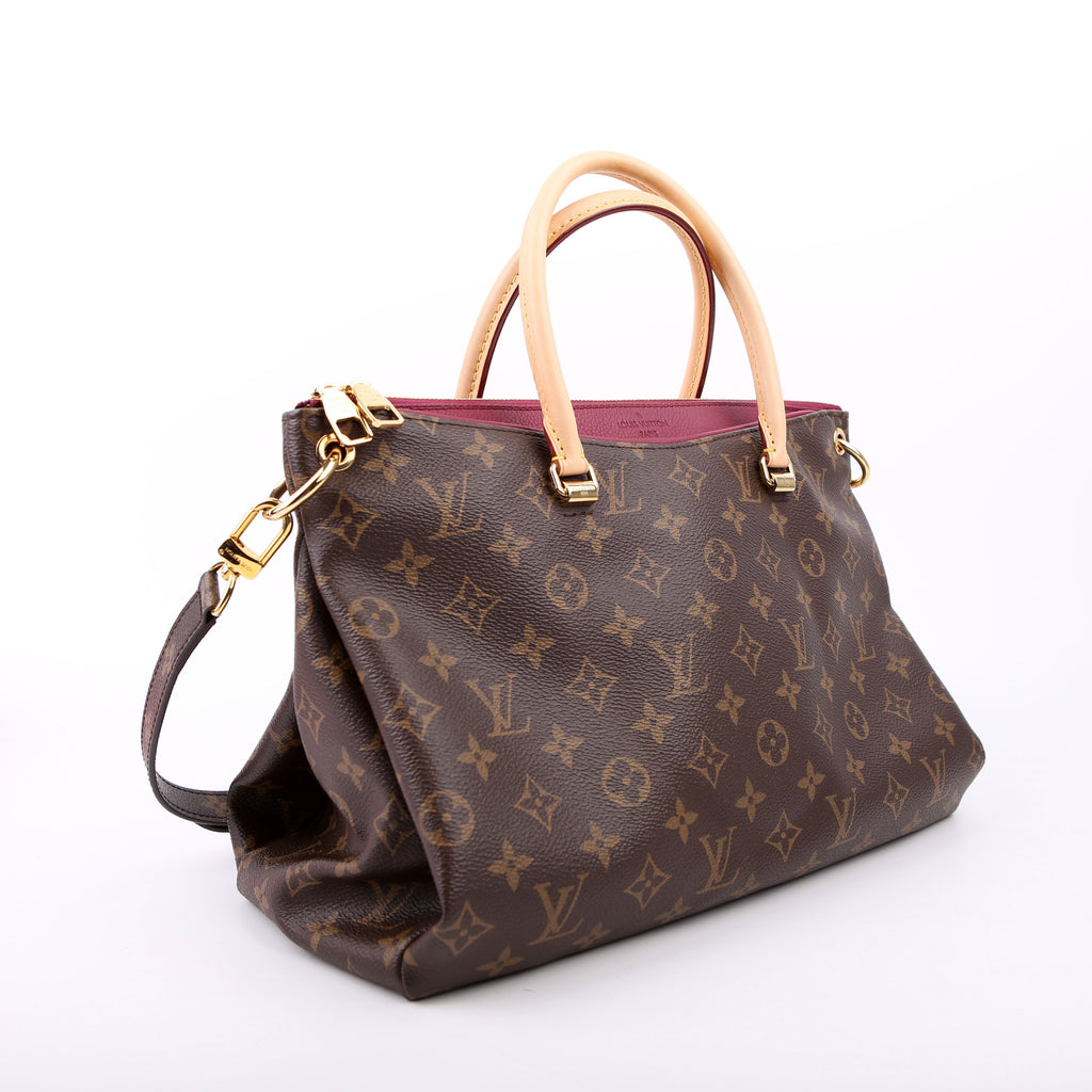 Pallas Tote Mono Leather Side Burgundy