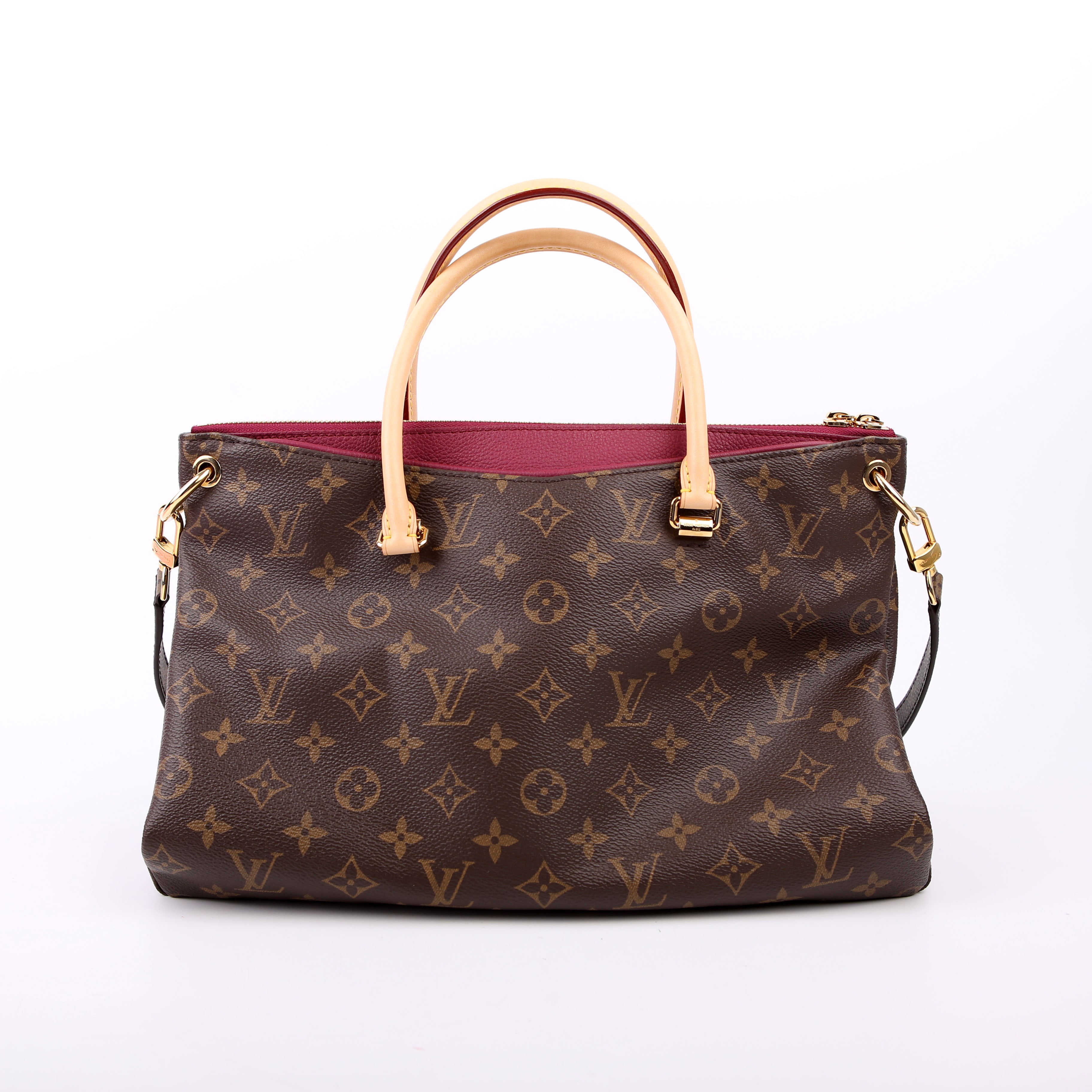 Pallas Tote Mono Leather Side Burgundy