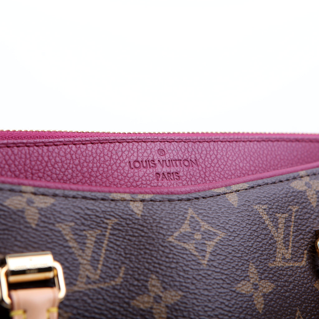 Pallas Tote Mono Leather Side Burgundy