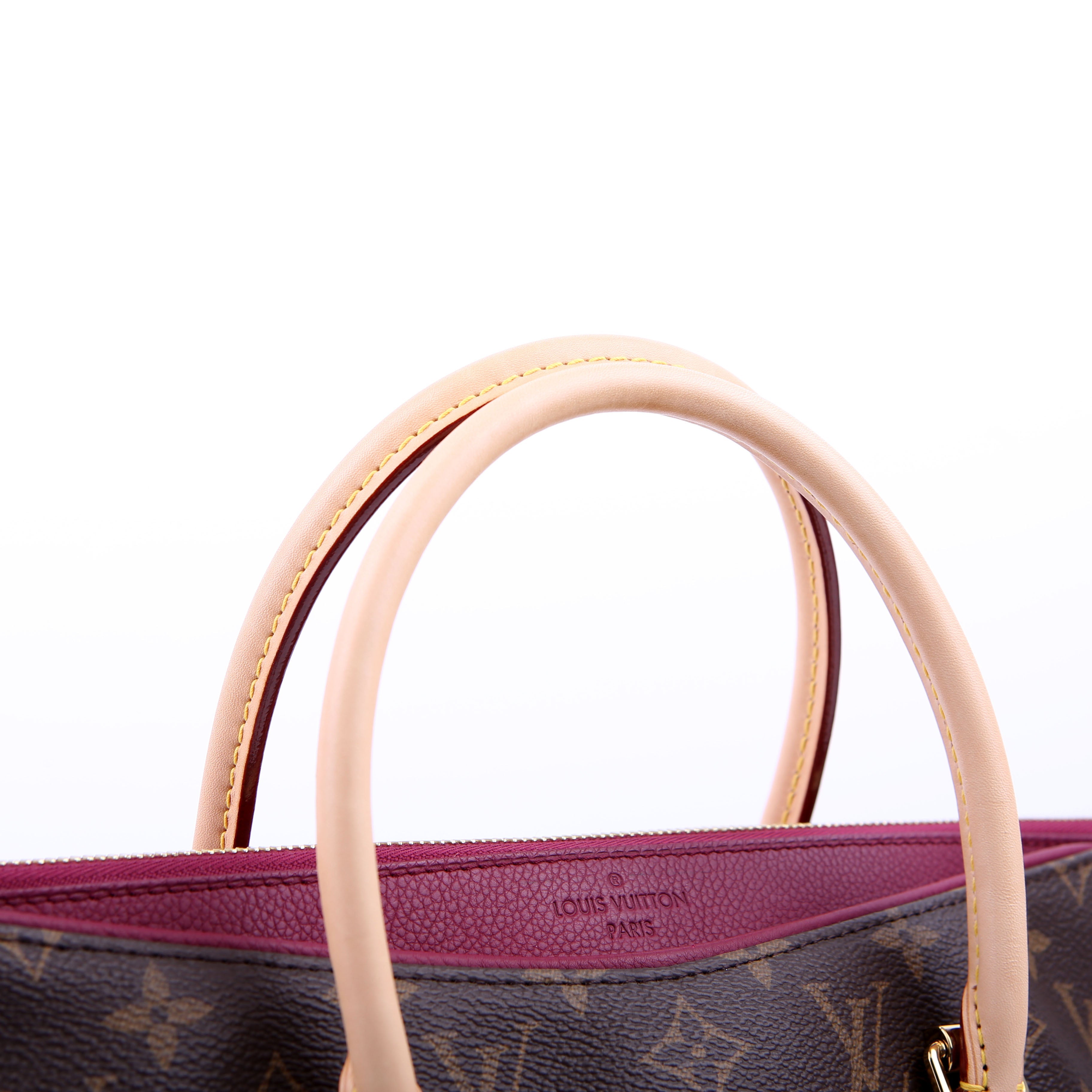 Pallas Tote Mono Leather Side Burgundy