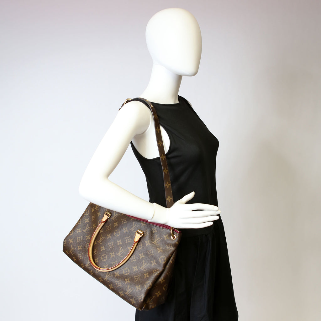 Pallas Tote Mono Leather Side Burgundy