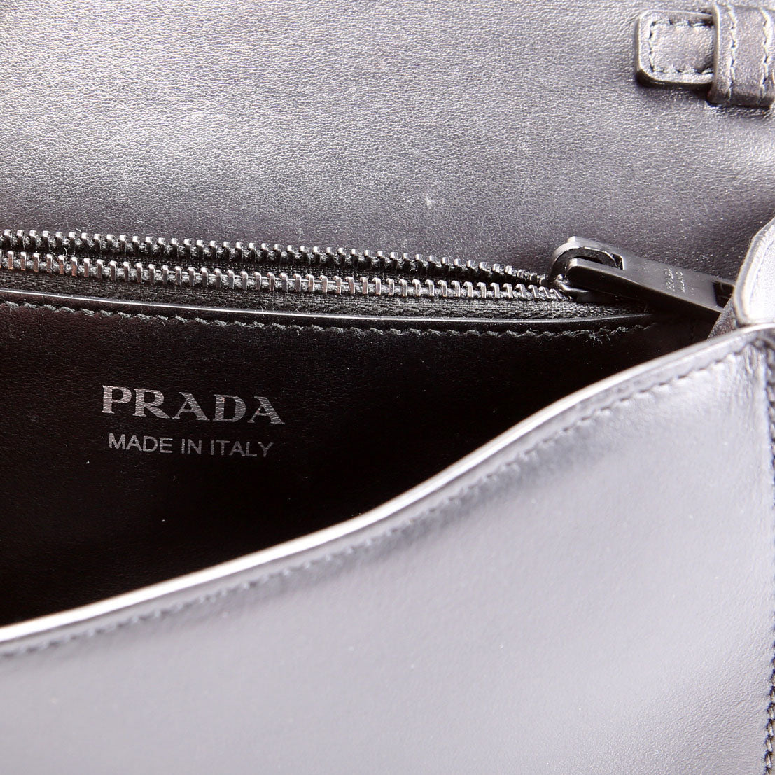 Prada Elektra City Calf Shoulder Black