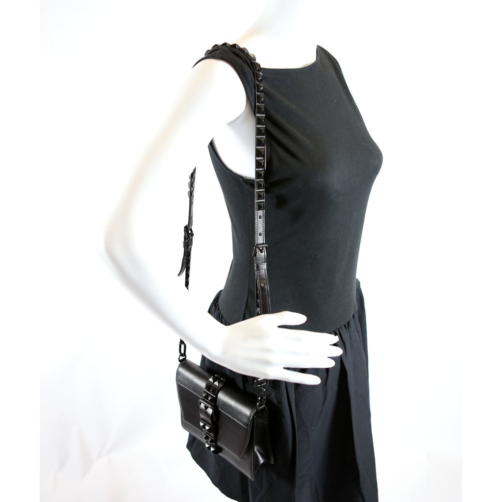 Prada Elektra City Calf Shoulder Black
