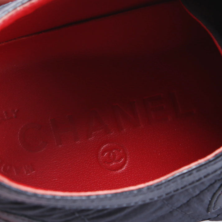 CC Cap Toe Sneakers Size 38.5 Black/Red