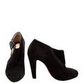 Seferme Cutout Suede Booties Size 37 Black