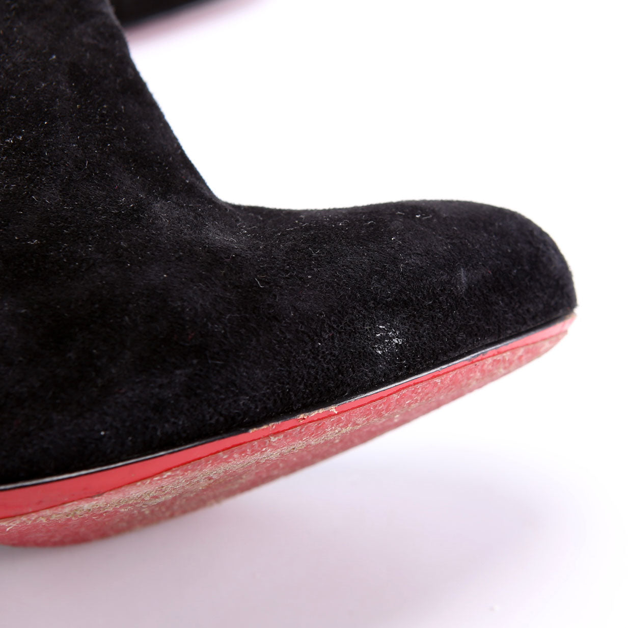Seferme Cutout Suede Booties Size 37 Black