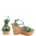Summertime Cork Wedges Size 39 Green