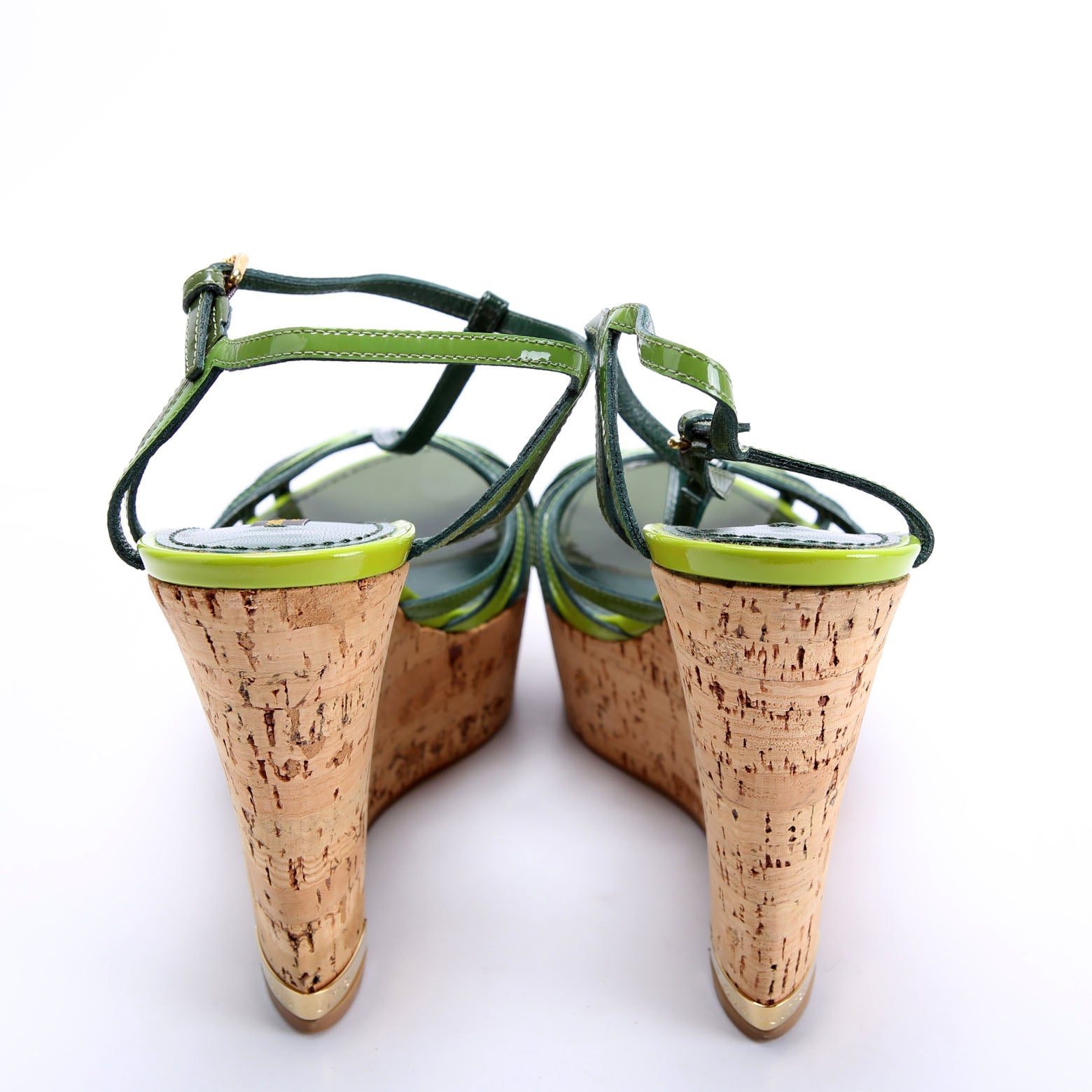 Summertime Cork Wedges Size 39 Green
