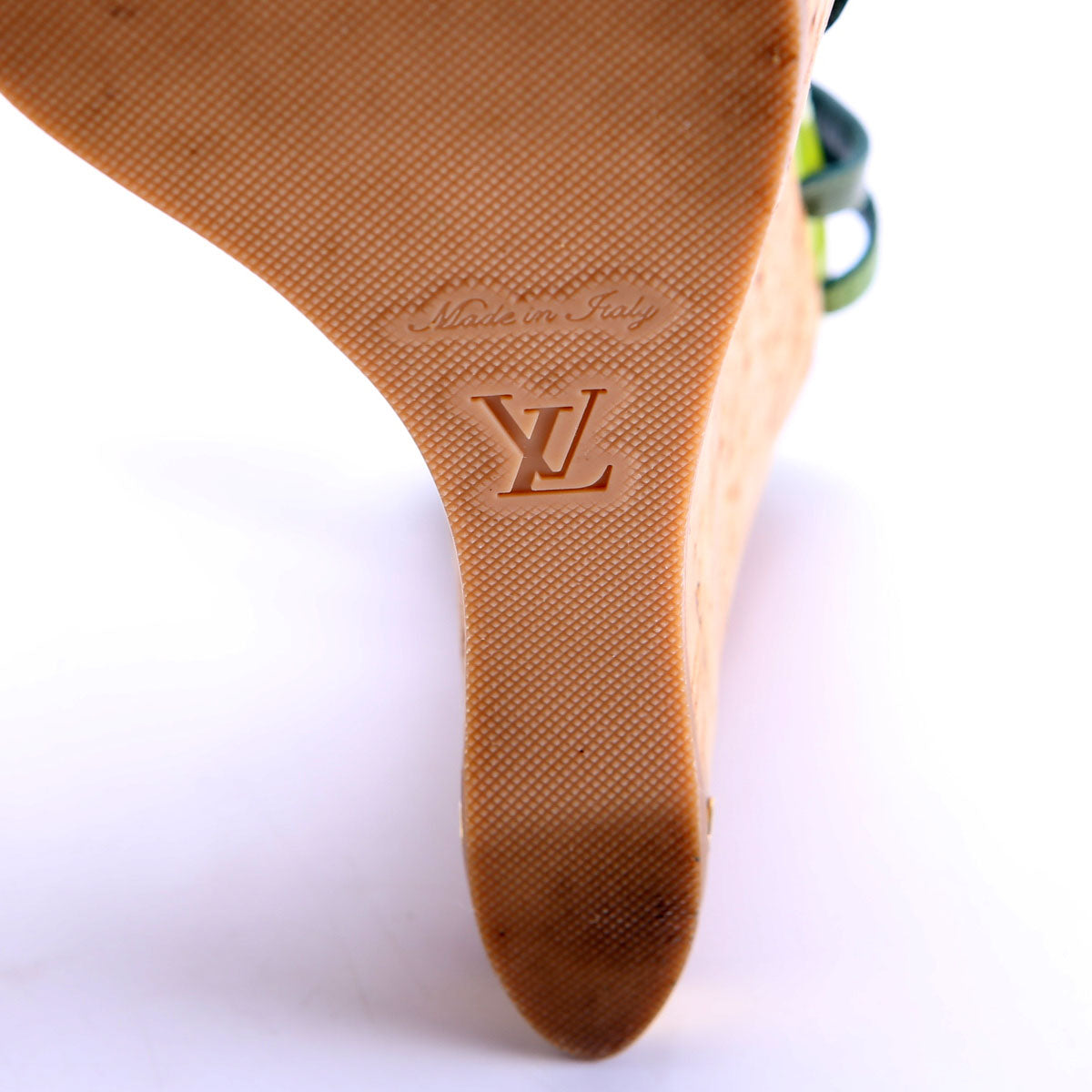 Summertime Cork Wedges Size 39 Green
