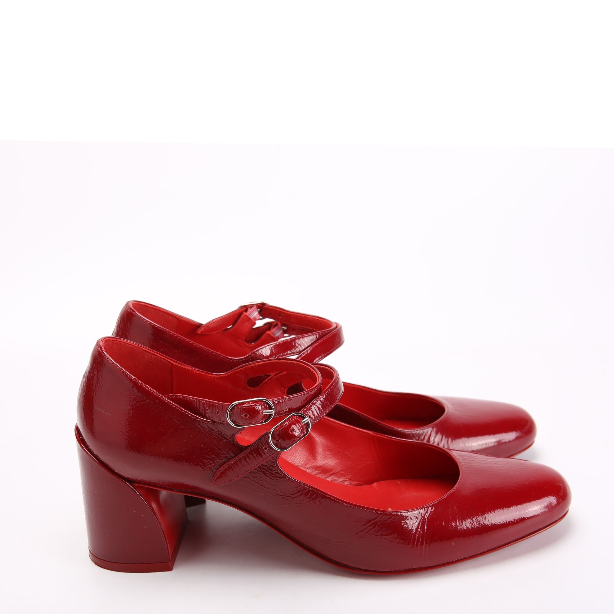 Miss Jane Patent 55MM Pumps Size 38.5 Red