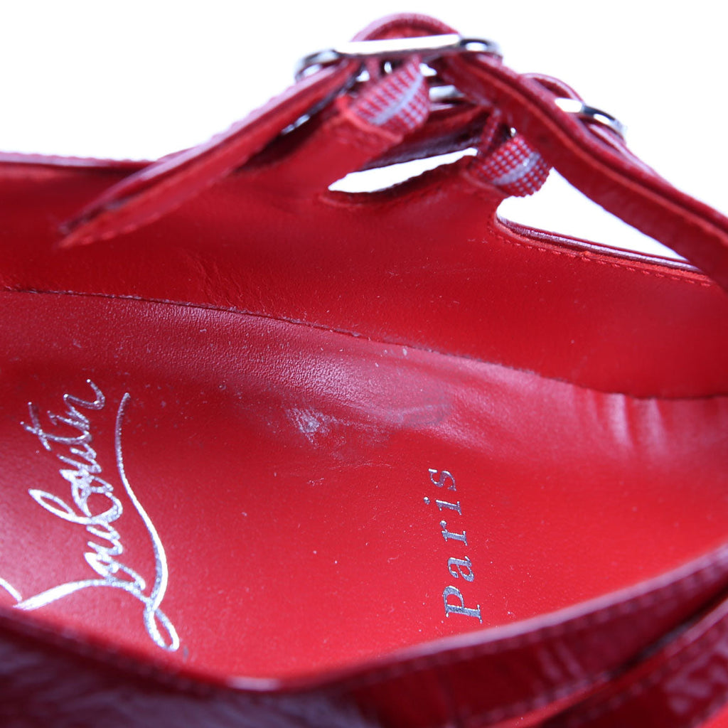 Miss Jane Patent 55MM Pumps Size 38.5 Red