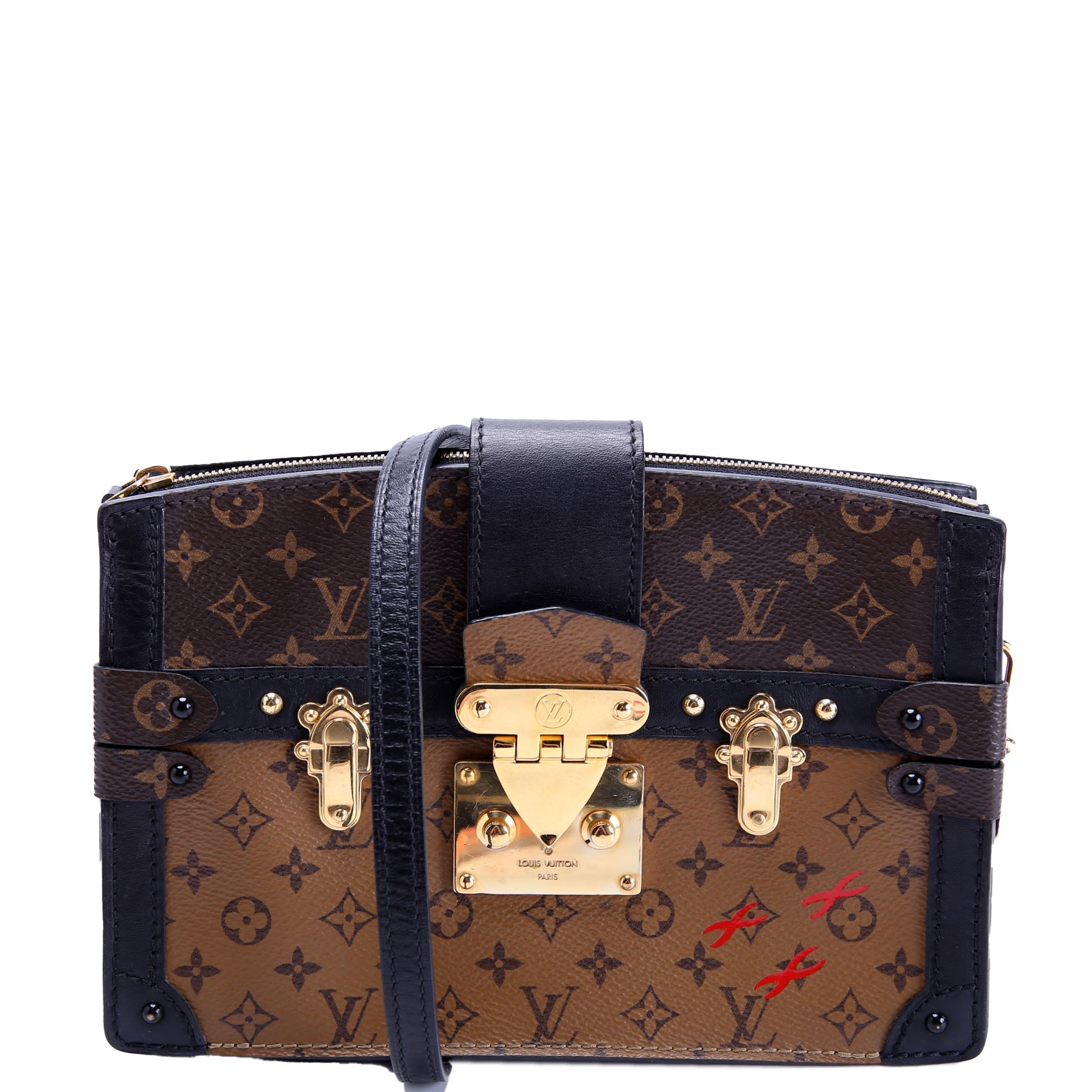 Trunk Clutch Reversed Monogram Black