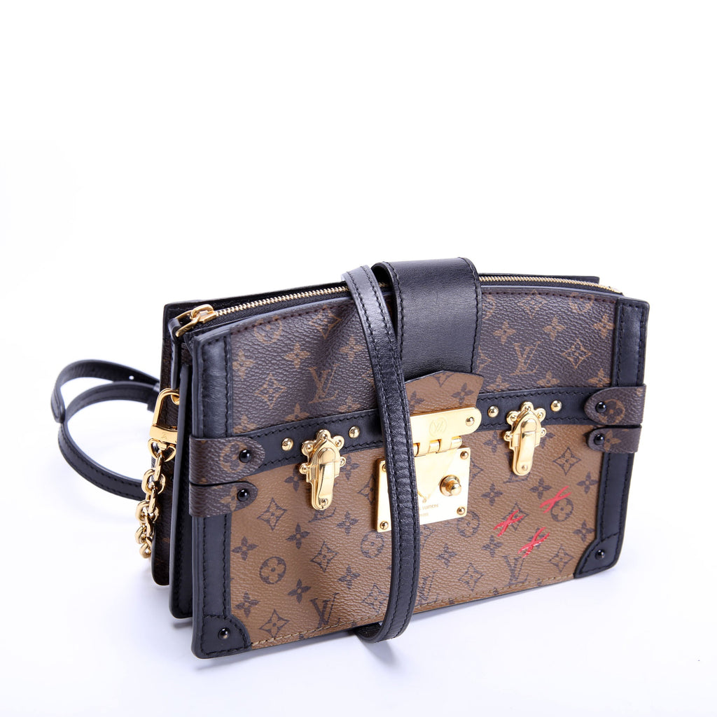 Trunk Clutch Reversed Monogram Black
