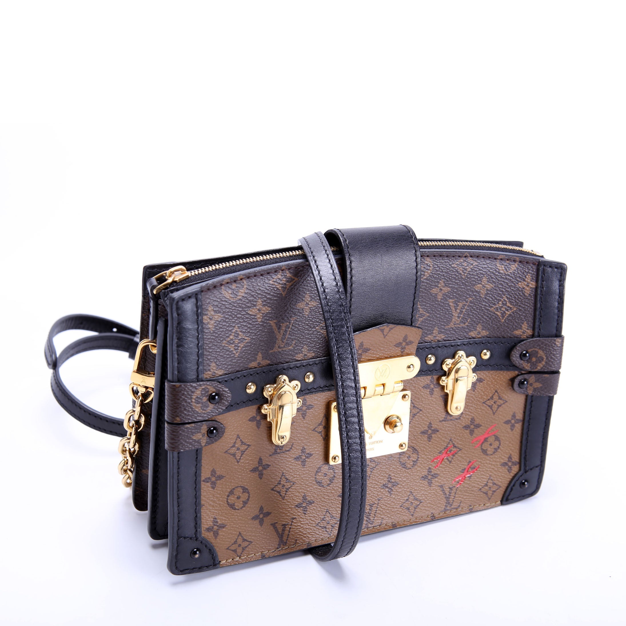 Trunk Clutch Reversed Monogram Black