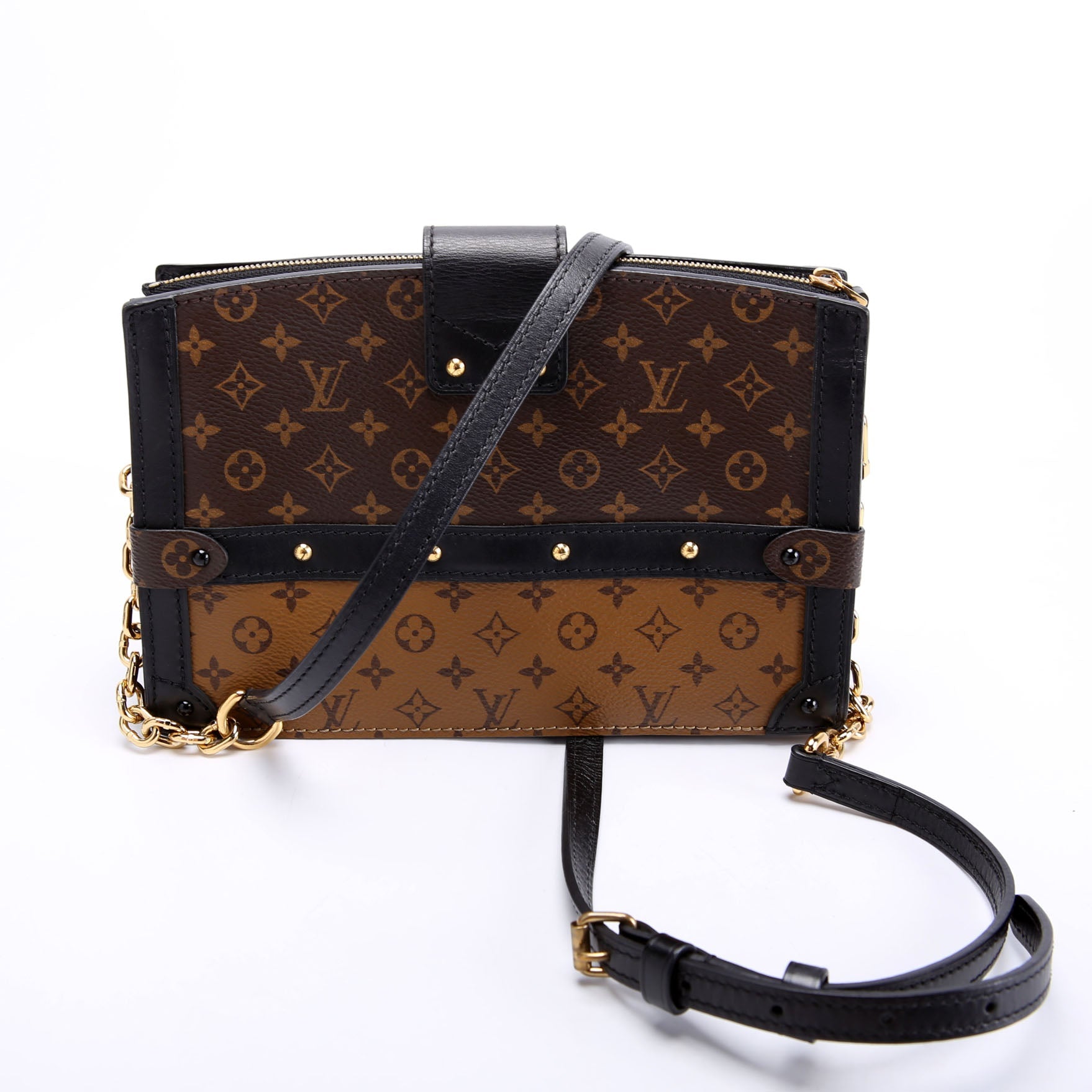 Trunk Clutch Reversed Monogram Black