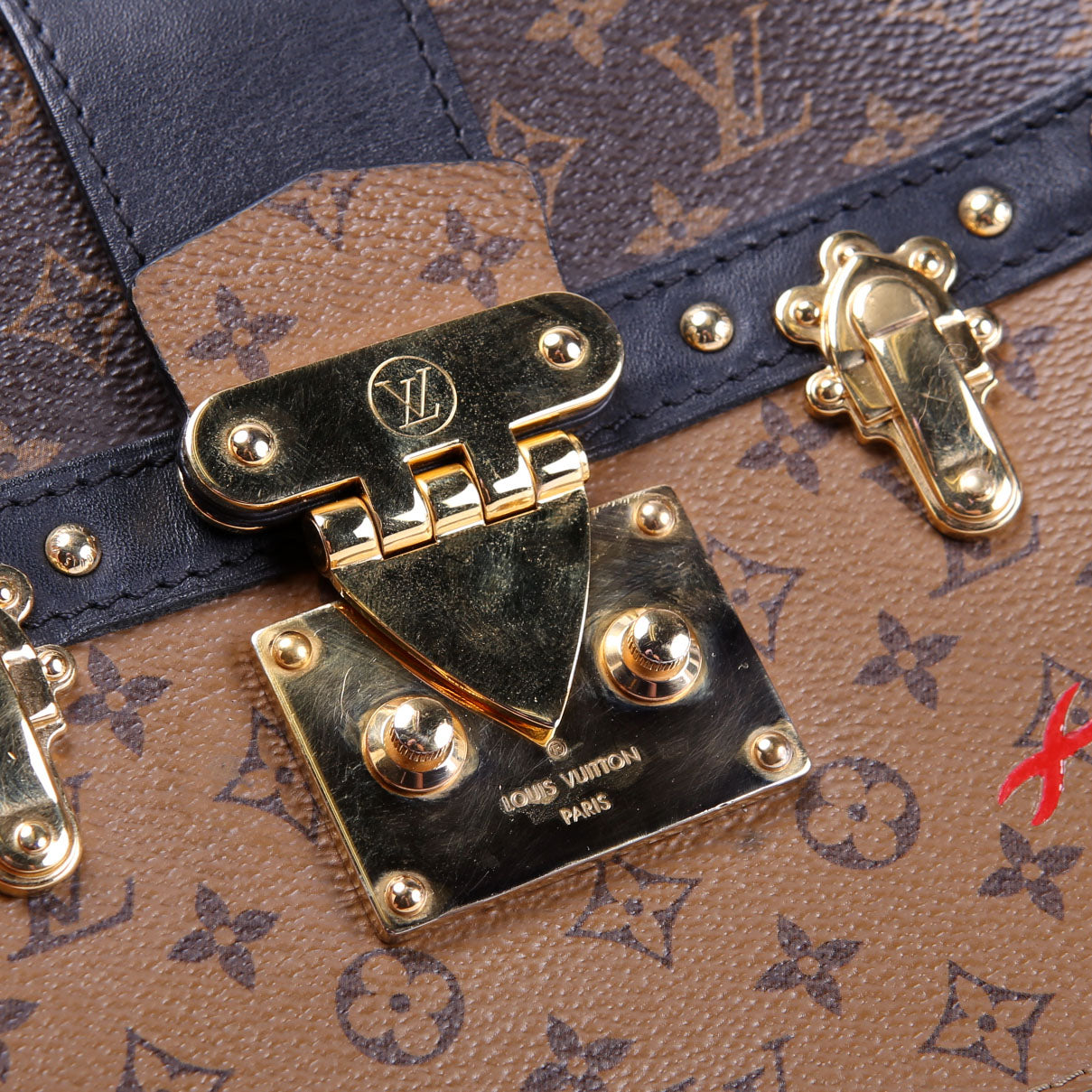 Trunk Clutch Reversed Monogram Black
