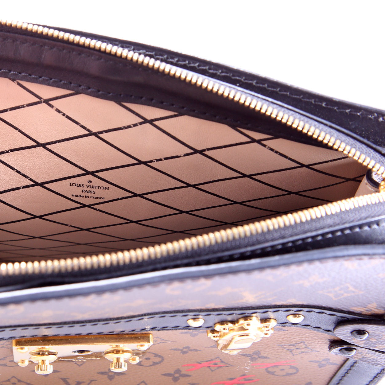Trunk Clutch Reversed Monogram Black
