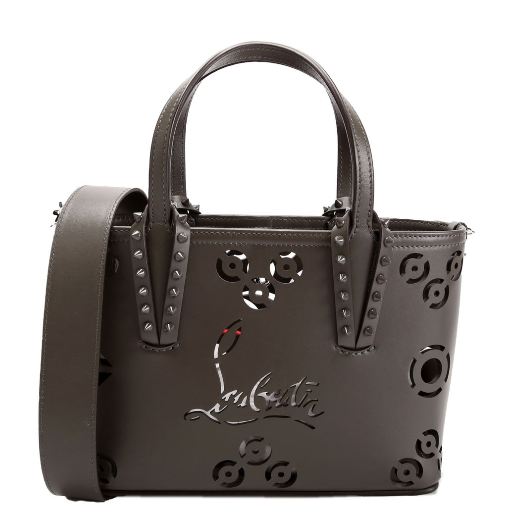 Cabata Mini Loubinthesky Perforate Tote Gray/Red