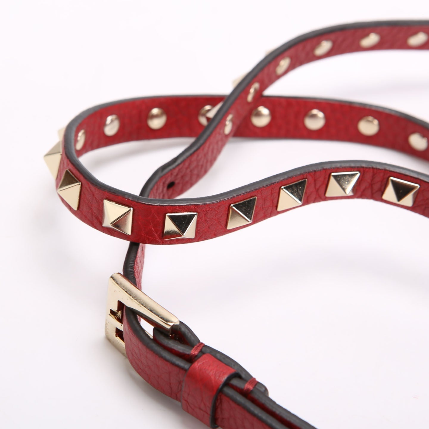 Rockstud Small Flip Lock Crossbody Red