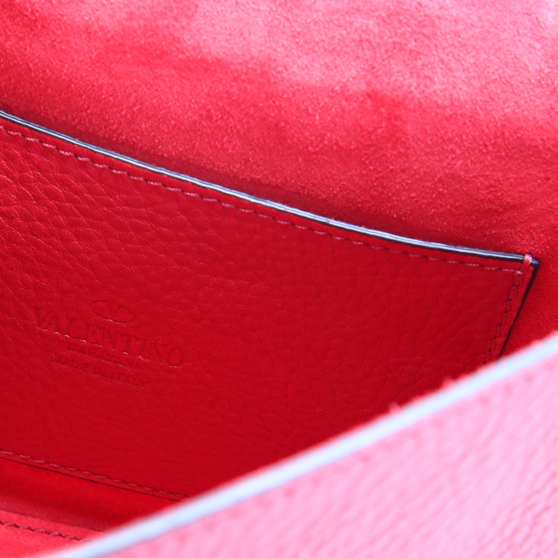 Rockstud Small Flip Lock Crossbody Red