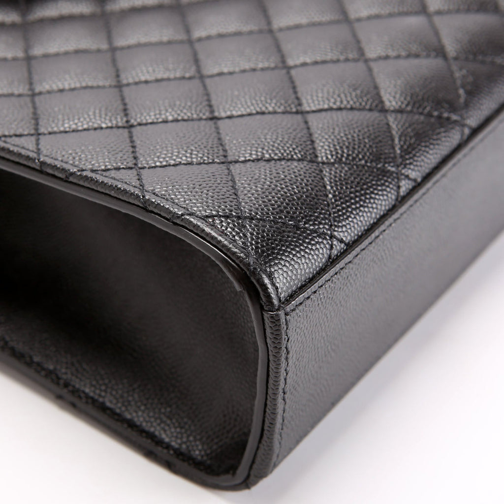 SAINT LAURENT Envelope Large Triquilt 600166 Black